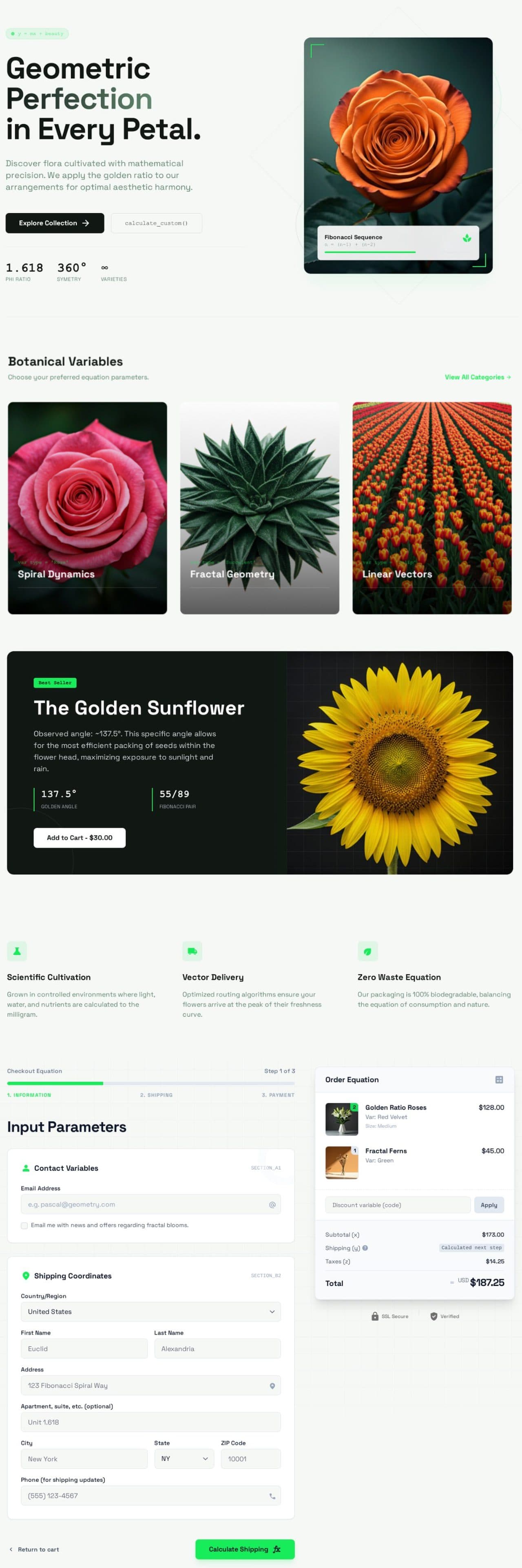 Botanical Variables, магазин цветов
